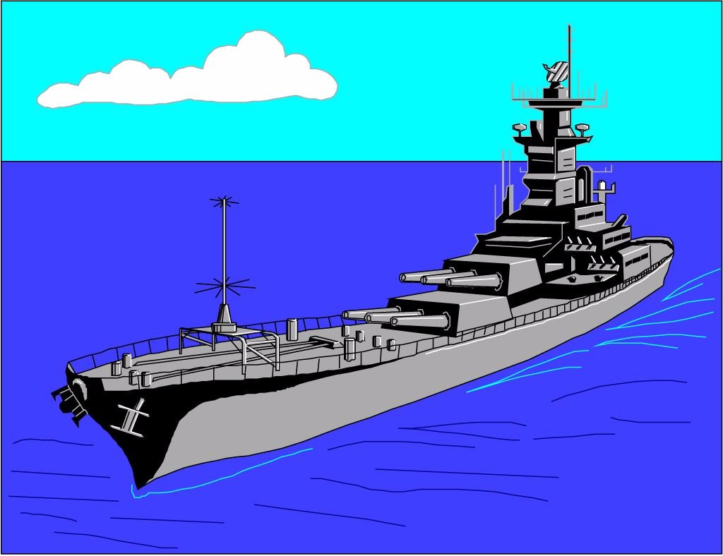 白玉大型军舰